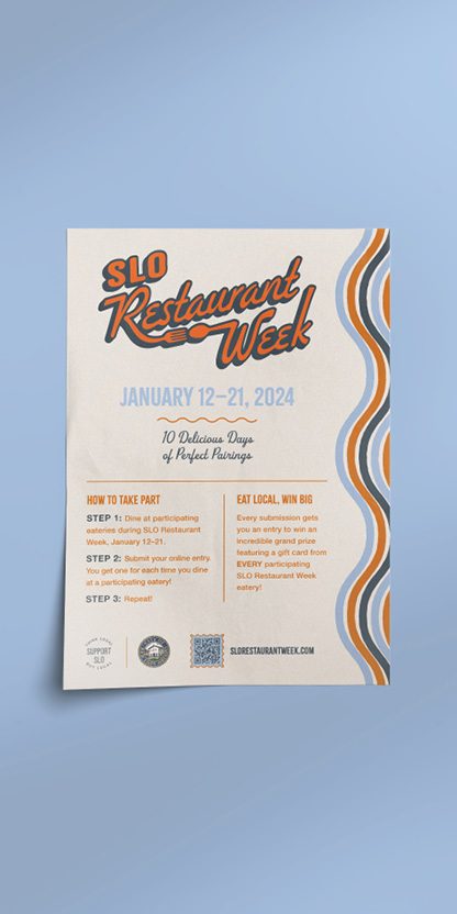 San Luis Obispo Restaurant Week Flyer