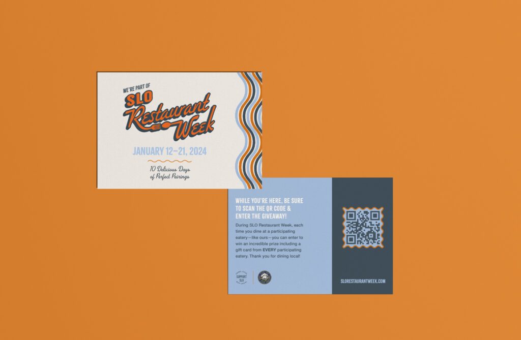 San Luis Obispo Restaurant Week Postcard